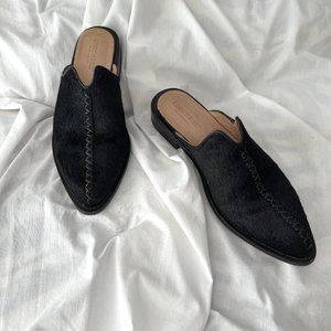 LUCCHESE BLACK CALF HAIR MULE